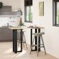 Preview: ARDEBO.de - Bartischbeine T-Form 2 Stk. Schwarz 50x35x(100-101) cm Stahl