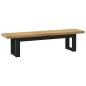 Preview: Esszimmerbank NOAIN U-Form-Beine 180x40x45 cm Massivholz Kiefer