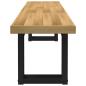 Preview: Esszimmerbank NOAIN U-Form-Beine 180x40x45 cm Massivholz Kiefer