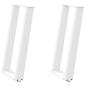 Preview: Konsolentischbeine U-Form 2 Stk. Weiß 38x(72-73) cm Stahl