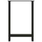 Preview: Bartischbeine Schwarz 2 Stk. 60x(90-91) cm Stahl