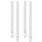 Preview: ARDEBO.de - Bartischbeine Weiß 2 Stk. 50x(110-111) cm Stahl