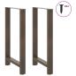 Preview: Bartischbeine Naturstahl 2 Stk. 60x(100-101) cm Stahl