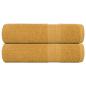 Preview: ARDEBO.de - Handtücher FROGN 2 Stk. Gold 50x100 cm 360 g/m²