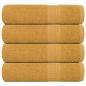 Preview: ARDEBO.de - Duschtücher FROGN 4 Stk. Gold 70x140 cm 360 g/m²