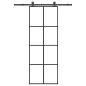 Preview: ARDEBO.de - Schiebetür mit Beschlag 76x205 cm ESG-Glas & Aluminium