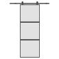 Preview: ARDEBO.de - Schiebetür mit Beschlag 76x205 cm Hartglas & Aluminium