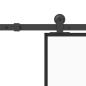 Preview: Schiebetür mit Beschlag 90x205 cm Hartglas & Aluminium