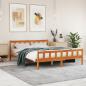 Preview: ARDEBO.de - Massivholzbett ohne Matratze Wachsbraun 150x200 cm Kiefernholz