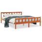 Preview: Massivholzbett ohne Matratze Wachsbraun 150x200 cm Kiefernholz