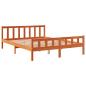 Preview: Massivholzbett ohne Matratze Wachsbraun 150x200 cm Kiefernholz