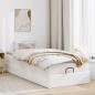 Preview: Ottoman-Bett mit Matratze Weiß 90x190 cm Kunstleder