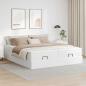 Preview: Ottoman-Bett mit Matratzen Weiß 200x200 cm Kunstleder