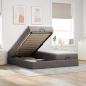 Preview: ARDEBO.de - Ottoman-Bett mit Matratzen Taupe 180x200 cm Stoff