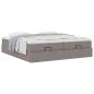 Preview: Ottoman-Bett mit Matratzen Taupe 180x200 cm Stoff