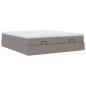 Preview: Ottoman-Bett mit Matratzen Taupe 180x200 cm Stoff