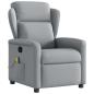 Preview: ARDEBO.de - Massagesessel Hellgrau Stoff