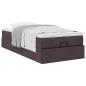Preview: Ottoman-Bett mit Matratze Dunkelbraun 80x200 cm Stoff
