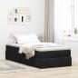 Preview: Ottoman-Bett mit Matratze Schwarz 90x190 cm Stoff