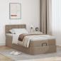 Preview: Ottoman-Bett mit Matratze Cappuccino-Braun 90x200 cm Kunstleder