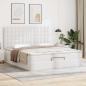 Preview: Ottoman-Bett mit Matratzen Weiß 200x200 cm Kunstleder