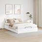 Preview: Ottoman-Bett ohne Matratze Weiß 140x190 cm Kunstleder