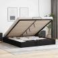 Preview: ARDEBO.de - Ottoman-Bett ohne Matratze Schwarz 180x200 cm Kunstleder