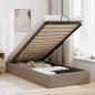 Preview: ARDEBO.de - Ottoman-Bett ohne Matratze Cappuccino-Braun 90x190cm Kunstleder