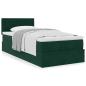 Preview: Ottoman-Bett mit Matratze Dunkelgrün 90x190 cm Samt