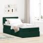 Preview: Ottoman-Bett mit Matratze Dunkelgrün 80x200 cm Samt