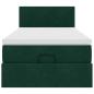 Preview: Ottoman-Bett mit Matratze Dunkelgrün 80x200 cm Samt