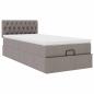 Preview: Ottoman-Bett mit Matratze Taupe 80x200 cm Stoff