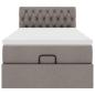 Preview: Ottoman-Bett mit Matratze Taupe 80x200 cm Stoff
