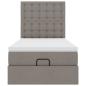 Preview: Ottoman-Bett mit Matratze Taupe 90x200 cm Stoff
