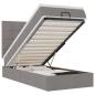 Preview: Ottoman-Bett mit Matratze & LEDs Taupe 80x200 cm Stoff