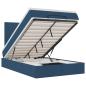 Preview: Ottoman-Bett mit Matratze & LEDs Blau 120x190 cm Stoff