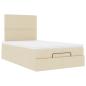 Preview: Ottoman-Bett mit Matratze Creme 120x190 cm Stoff