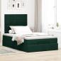 Preview: Ottoman-Bett mit Matratzen Dunkelgrün 120x190 cm Samt