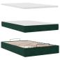 Preview: Ottoman-Bett mit Matratzen Dunkelgrün 120x190 cm Samt