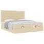 Preview: Ottoman-Bett mit Matratzen Creme 180x200 cm Stoff