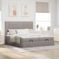 Preview: Ottoman-Bett mit Matratzen Taupe 180x200 cm Stoff