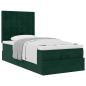 Preview: Ottoman-Bett mit Matratzen Dunkelgrün 90x190 cm Samt