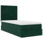 Preview: Ottoman-Bett mit Matratzen Dunkelgrün 90x190 cm Samt