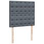 Preview: Ottoman-Bett mit Matratzen Dunkelgrau 90x190 cm Samt