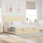 Preview: Ottoman-Bett mit Matratzen Creme 180x200 cm Stoff