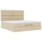 Preview: Ottoman-Bett mit Matratze Creme 180x200 cm Stoff