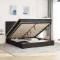 Preview: ARDEBO.de - Ottoman-Bett mit Matratzen Schwarz 200x200 cm Samt