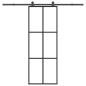 Preview: ARDEBO.de - Schiebetür mit Beschlag 76x205 cm ESG-Glas & Aluminium