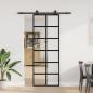 Preview: ARDEBO.de - Schiebetür mit Beschlag 76x205 cm ESG-Glas & Aluminium
