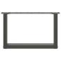 Preview: Couchtischbeine U-Form 2 Stk. Anthrazit 50x(30-31) cm Stahl